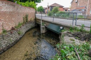 Gauge Board and Rounded Culvert, Brook Street, Stotfold